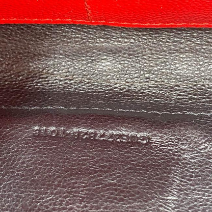 Saint Laurent Chain Wallet Grain De Poudre Matelasse Chevron Monogram Red Leather Shoulder Bag - image 12