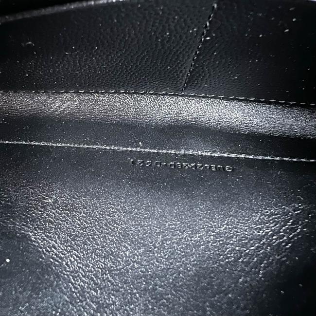 Saint Laurent Chain Wallet Grain De Poudre Mixed Matelasse Triquilt Monogram Black Leather Shoulder Bag - image 12