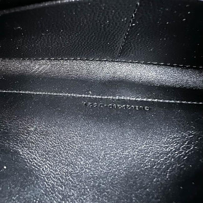 Saint Laurent Chain Wallet Grain De Poudre Mixed Matelasse Triquilt Monogram Black Leather Shoulder Bag - image 12
