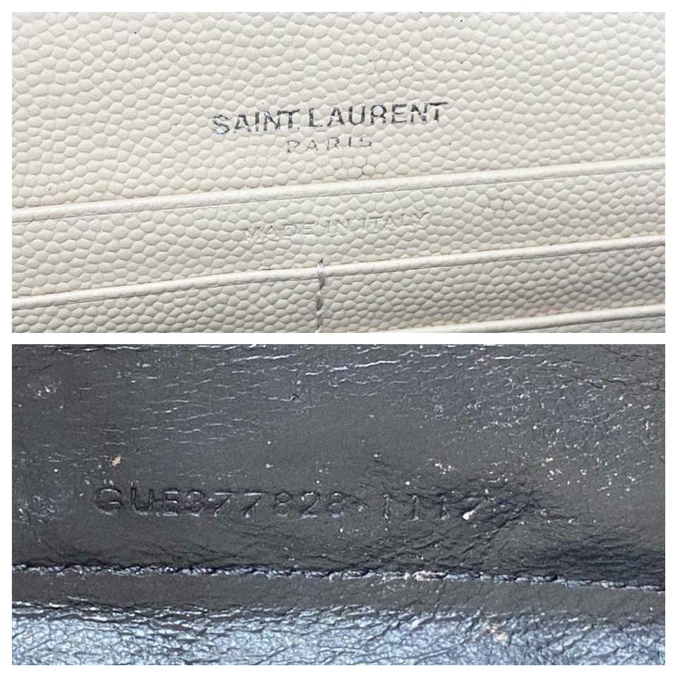 Saint Laurent Chain Wallet Medium Woc Monogram Beige Leather Cross Body Bag - photo 11