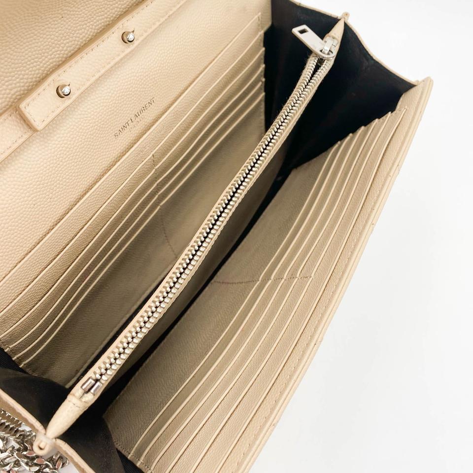 Saint Laurent Chain Wallet Medium Woc Monogram Beige Leather Cross Body Bag - photo 10