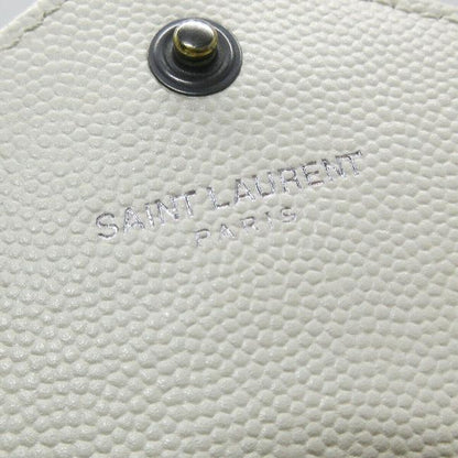 Saint Laurent Chain Wallet Monogram Envelope Grain De Poudre Matelasse Chevron Dove White Leather Shoulder Bag - image 9