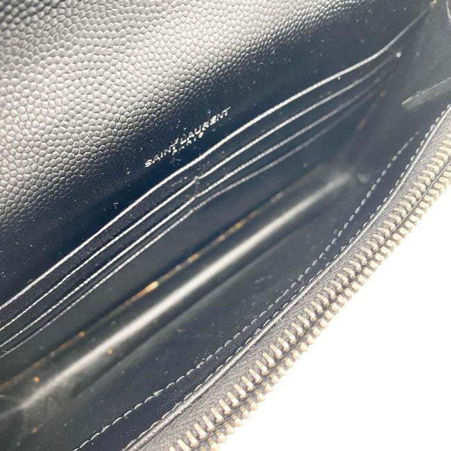 Saint Laurent Chain Wallet Monogram Envelope Grain De Poudre Matelasse Chevron Woc Black Leather Shoulder Bag - image 10