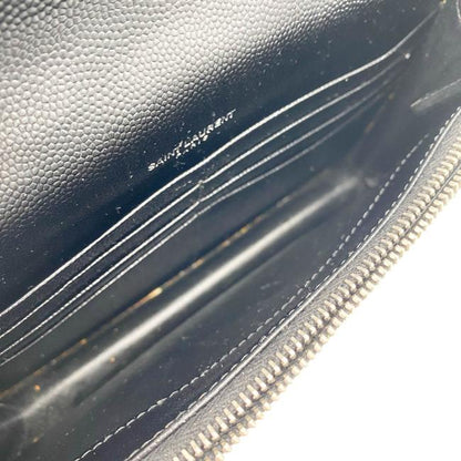 Saint Laurent Chain Wallet Monogram Envelope Grain De Poudre Matelasse Chevron Woc Black Leather Shoulder Bag - image 10