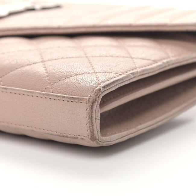 Saint Laurent Chain Wallet Monogram Envelope Tri-quilt Beige Sheepskin Leather Shoulder Bag - image 5