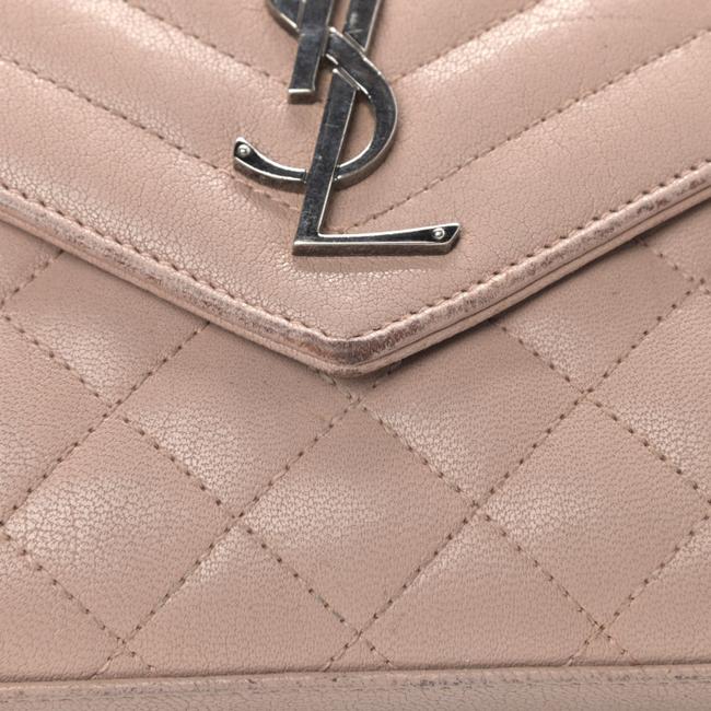 Saint Laurent Chain Wallet Monogram Envelope Tri-quilt Beige Sheepskin Leather Shoulder Bag - image 8