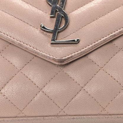 Saint Laurent Chain Wallet Monogram Envelope Tri-quilt Beige Sheepskin Leather Shoulder Bag - image 8
