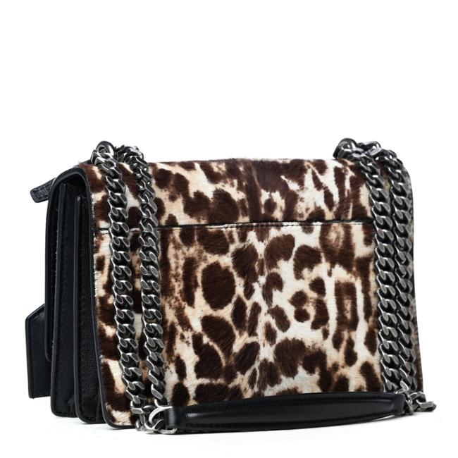 Saint Laurent Chain Wallet Sunset Leopard Print Monogram Small Natural Black Calf Hair Shoulder Bag - image 2