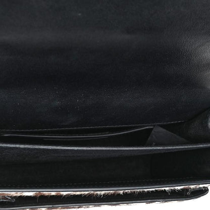 Saint Laurent Chain Wallet Sunset Leopard Print Monogram Small Natural Black Calf Hair Shoulder Bag - image 4