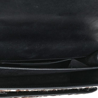 Saint Laurent Chain Wallet Sunset Leopard Print Monogram Small Natural Black Calf Hair Shoulder Bag - image 8