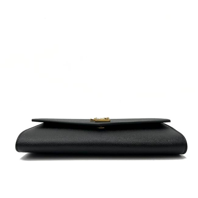 Saint Laurent Chain Wallet Ysl Uptown Woc In Grain De Poudre Embossed Black Leather Shoulder Bag - image 7