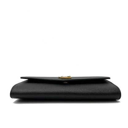 Saint Laurent Chain Wallet Ysl Uptown Woc In Grain De Poudre Embossed Black Leather Shoulder Bag - image 7