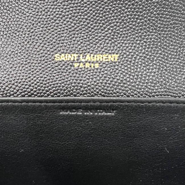 Saint Laurent Chain Wallet Ysl Uptown Woc In Grain De Poudre Embossed Black Leather Shoulder Bag - image 10