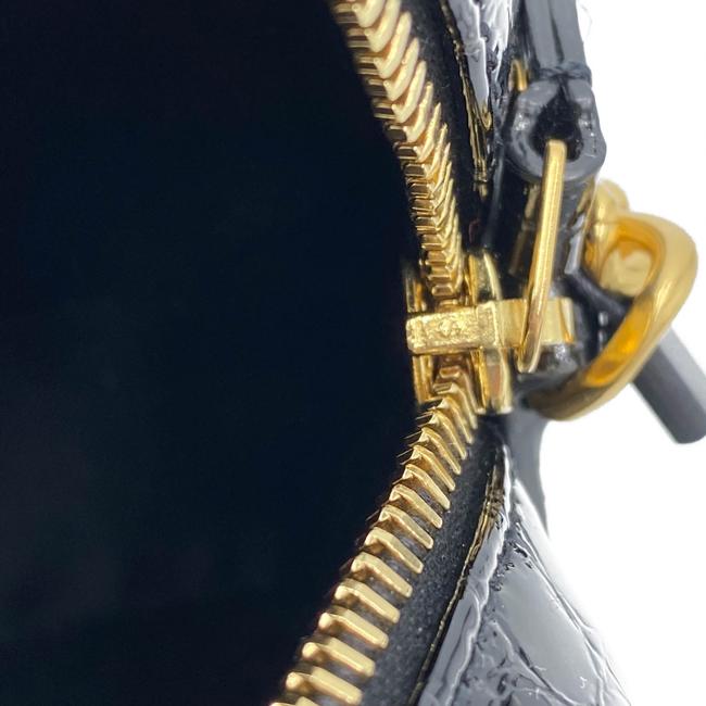 Saint Laurent Classic Camera Vinyle Ysl Monogram Round Croc-embossed Black Patent Leather Cross Body Bag - image 11