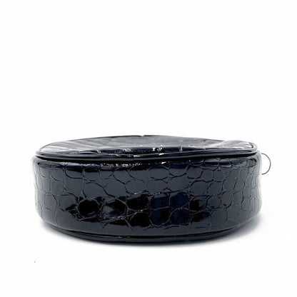 Saint Laurent Classic Camera Vinyle Ysl Monogram Round Croc-embossed Black Patent Leather Cross Body Bag - image 7