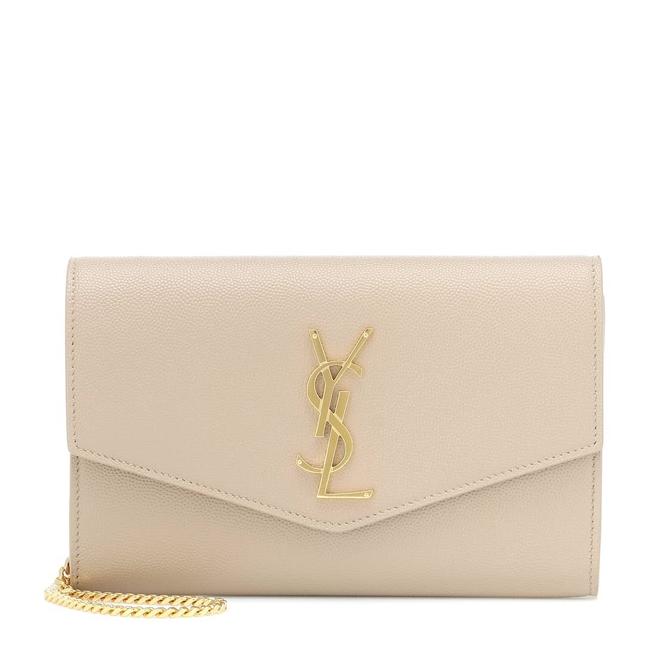 Saint Laurent Clutch Uptown Envelope Beige Leather Cross Body Bag - photo 1