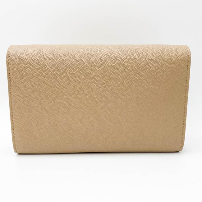 Saint Laurent Clutch Uptown Envelope Beige Leather Cross Body Bag - photo 6
