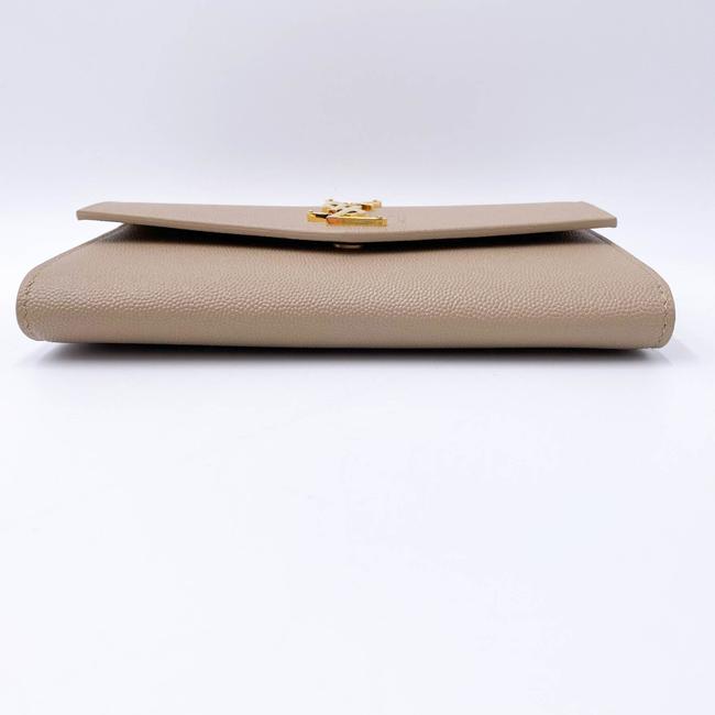 Saint Laurent Clutch Uptown Envelope Beige Leather Cross Body Bag - photo 7