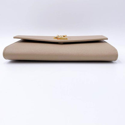 Saint Laurent Clutch Uptown Envelope Beige Leather Cross Body Bag - photo 7