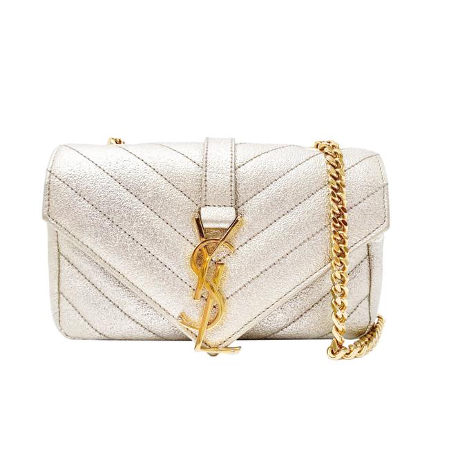 Saint Laurent College Monogram Classic Chain Wallet Matelasse Baby Chain Gold Leather Shoulder Bag - image 1