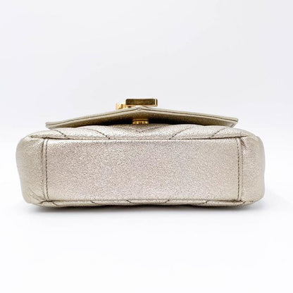 Saint Laurent College Monogram Classic Chain Wallet Matelasse Baby Chain Gold Leather Shoulder Bag - image 5