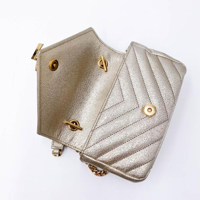Saint Laurent College Monogram Classic Chain Wallet Matelasse Baby Chain Gold Leather Shoulder Bag - image 7