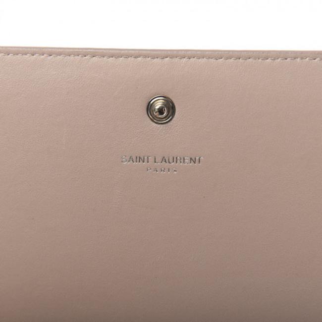 Saint Laurent Crocodile Embossed Monogram Woc Rose Antic Pink Leather Shoulder Bag - photo 11