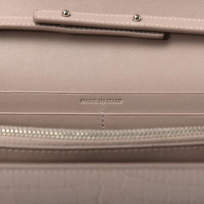 Saint Laurent Crocodile Embossed Monogram Woc Rose Antic Pink Leather Shoulder Bag - photo 12