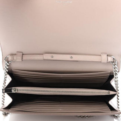 Saint Laurent Crocodile Embossed Monogram Woc Rose Antic Pink Leather Shoulder Bag - photo 5