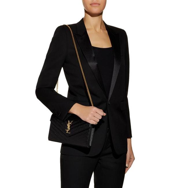 Saint Laurent Envelope Chain Wallet Monogram Matelasse Medium Black Leather Cross Body Bag - image 2