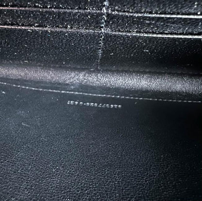 Saint Laurent Envelope Chain Wallet Monogram Matelasse Medium Black Leather Cross Body Bag - image 12