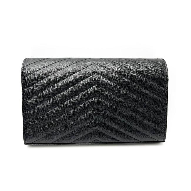 Saint Laurent Envelope Chain Wallet Monogram Matelasse Medium Black Leather Cross Body Bag - image 6
