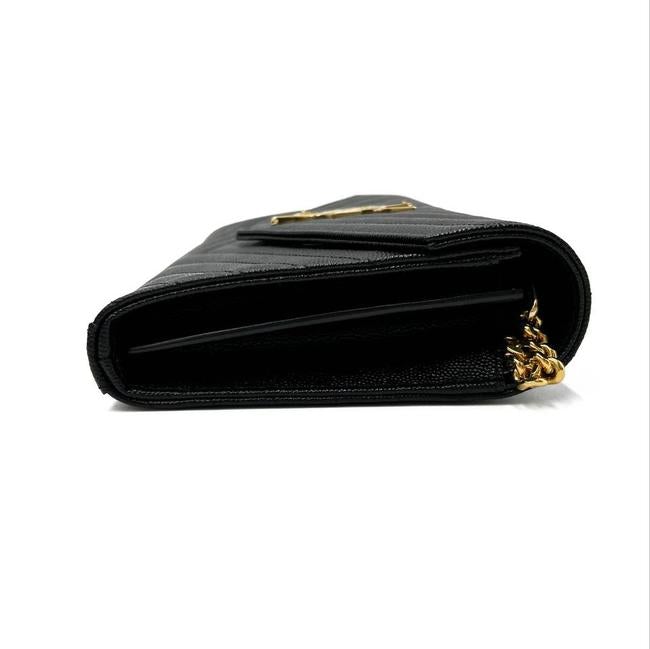 Saint Laurent Envelope Chain Wallet Monogram Matelasse Medium Black Leather Cross Body Bag - image 7