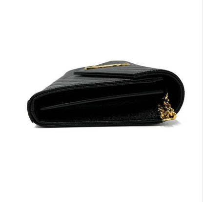 Saint Laurent Envelope Chain Wallet Monogram Matelasse Medium Black Leather Cross Body Bag - image 7