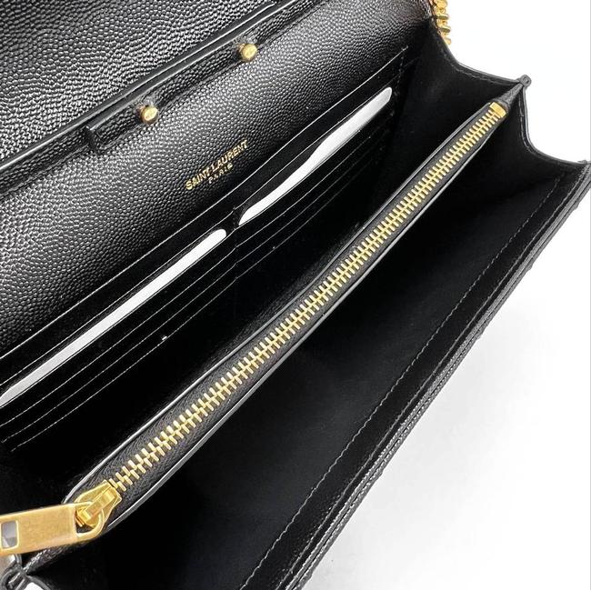 Saint Laurent Envelope Chain Wallet Monogram Matelasse Medium Black Leather Cross Body Bag - image 10