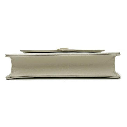 Saint Laurent Monogram Envelope Chain Wallet Medium Grained Matelasse White Leather Shoulder Bag - image 7