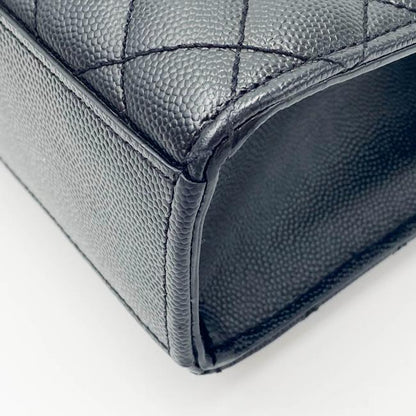 Saint Laurent Envelope Grain De Poudre Large Tri-quilt Monogram Satchel Black Leather Shoulder Bag - image 6