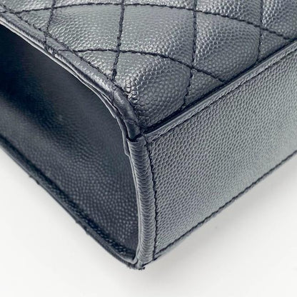 Saint Laurent Envelope Grain De Poudre Large Tri-quilt Monogram Satchel Black Leather Shoulder Bag - image 7