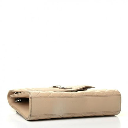 Saint Laurent Envelope Grain De Poudre Textured Mixed Matelasse Triquilt Medium Monogram Satc Beige Leather Shoulder Bag - image 3