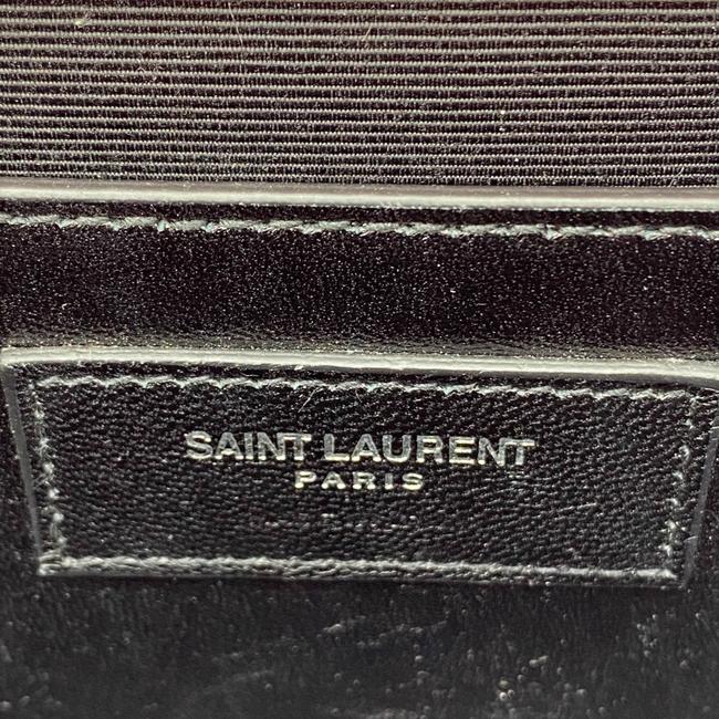 Saint Laurent Monogram Envelope Grain De Poudre Textured Mixed Matelasse Triquilt Medium Red Leather Shoulder Bag - image 11