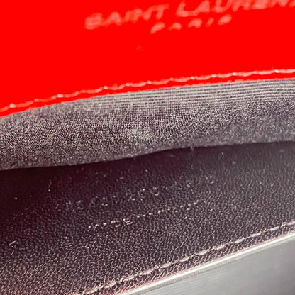 Saint Laurent Monogram Envelope Grain De Poudre Textured Mixed Matelasse Triquilt Medium Red Leather Shoulder Bag - image 12