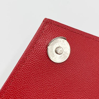 Saint Laurent Monogram Envelope Grain De Poudre Textured Mixed Matelasse Triquilt Medium Red Leather Shoulder Bag - image 6