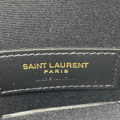 Saint Laurent Envelope Monogram Matelasse Zip Pouch Black Leather Clutch - image 11