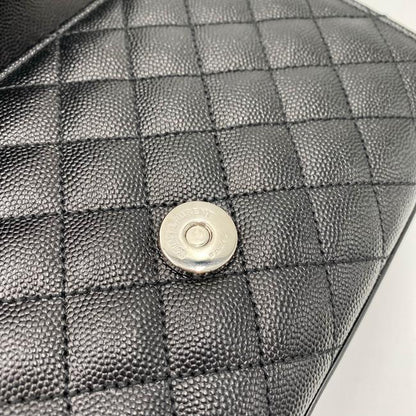 Saint Laurent Envelope Small Ysl Monogram Satchel Black Leather Shoulder Bag - photo 9