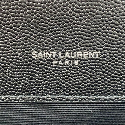 Saint Laurent Envelope Small Ysl Monogram Satchel Black Leather Shoulder Bag - photo 10