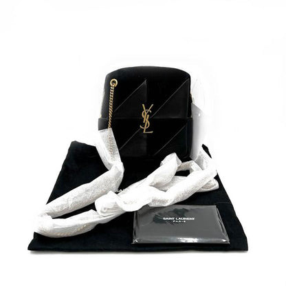 Saint Laurent Jamie Mixed Cube Black Leather Shoulder Bag - photo 4