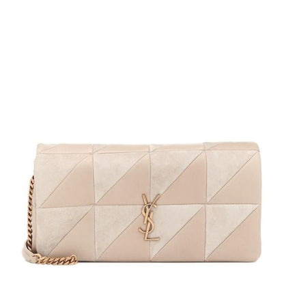 Saint Laurent Jamie Suede Patchwork Monogram Medium Baguette Sea Salt Beige Lambskin Leather Shoulder Bag - image 1