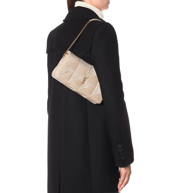Saint Laurent Jamie Suede Patchwork Monogram Medium Baguette Sea Salt Beige Lambskin Leather Shoulder Bag - image 2