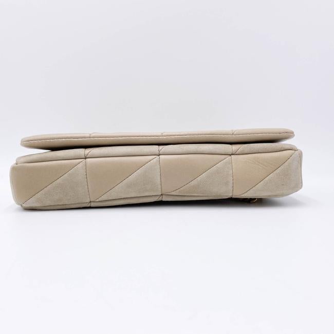 Saint Laurent Jamie Suede Patchwork Monogram Medium Baguette Sea Salt Beige Lambskin Leather Shoulder Bag - image 6