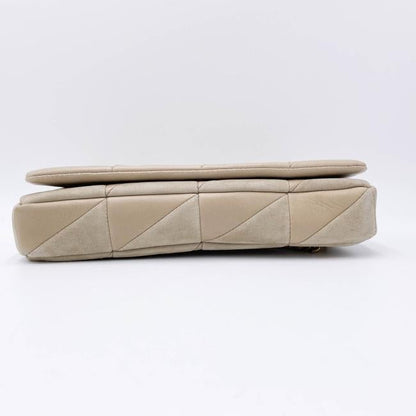 Saint Laurent Jamie Suede Patchwork Monogram Medium Baguette Sea Salt Beige Lambskin Leather Shoulder Bag - image 6